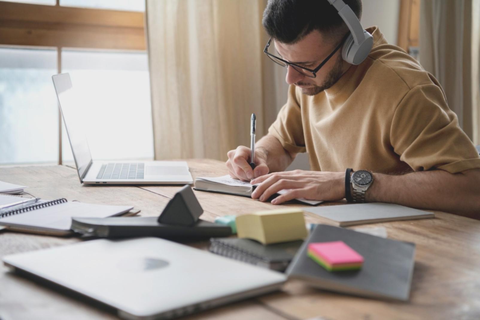 Business professionals working on financial planning